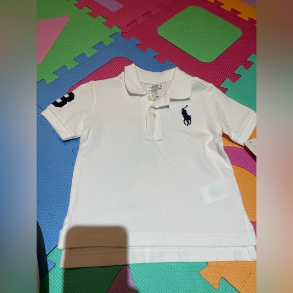 Ralph Lauren Other - Ralph Lauren Kids White Polo Shirt with Navy Logo